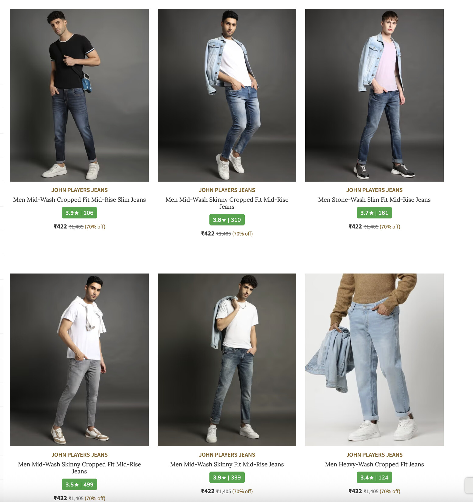 John Players Jeans Selection