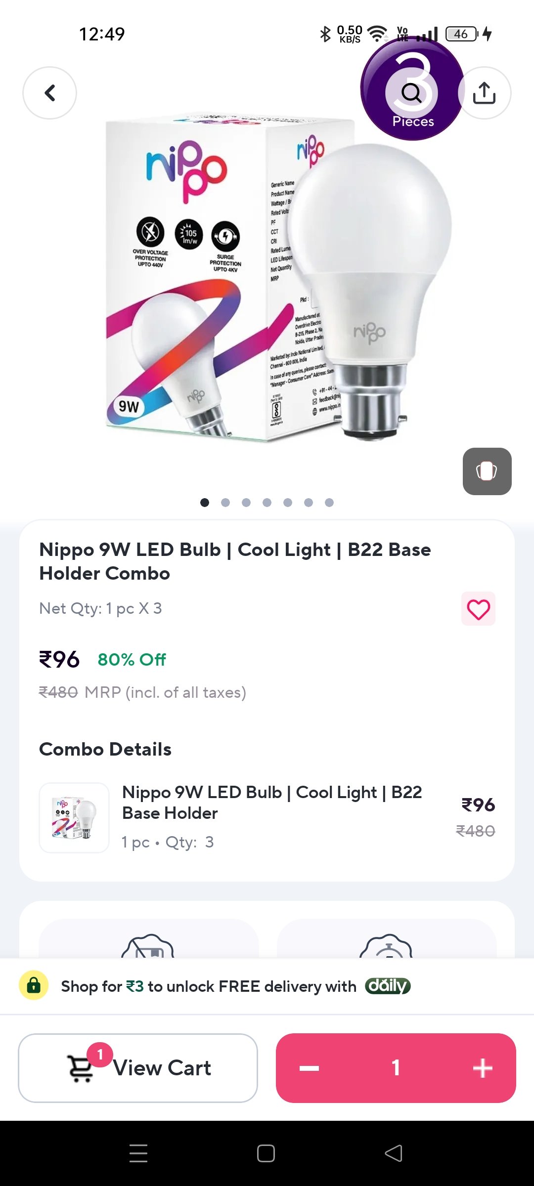 Nippo 9W LED Bulb Combo Deal