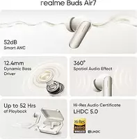 Realme Buds Air 7 TWS Earbuds Ivory Gold