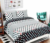 144 TC Microfiber Double Geometric Bedsheet
