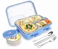 TEC-TAVAKKAL 3-Compartment Stainless Steel Lunch Box