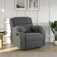 Softland Fabric Manual Recliner (Grey)