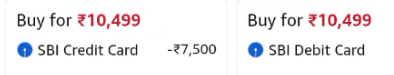 Samsung Galaxy Buds3 Pro SBI Credit/Debit Card Non-EMI Offer