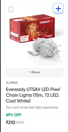 Eveready UTSAV LED Pixel Chain Lights 15m