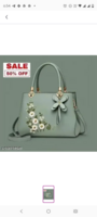 Gorgeous Stylish PU Metallic Handbag