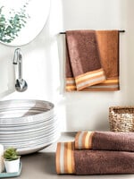 DDecor Brown Cotton Hand Towels Set of 2