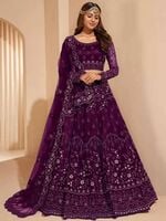 Embroidered Semi-Stitched Lehenga Choli