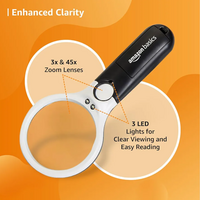 Amazon Basics Magnifying Glass with LED Lights