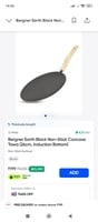 Bergner Earth Black Non-Stick Concave Tawa