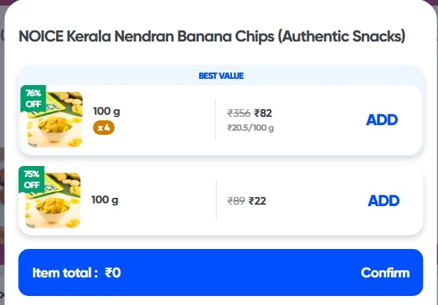NOICE Kerala Nendran Banana Chips Deal