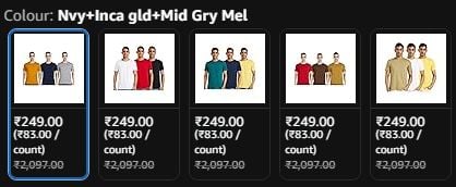 Amazon Brand Symbol Men T-Shirts Combo