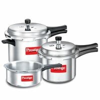 Prestige Popular Max Aluminium Pressure Cooker Combo