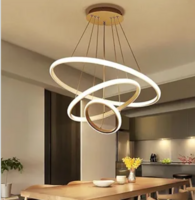 Blissbells Modern Metal 3-Ring Chandelier Light