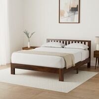 Solimo Petra Solid Sheesham Wood Queen Bed