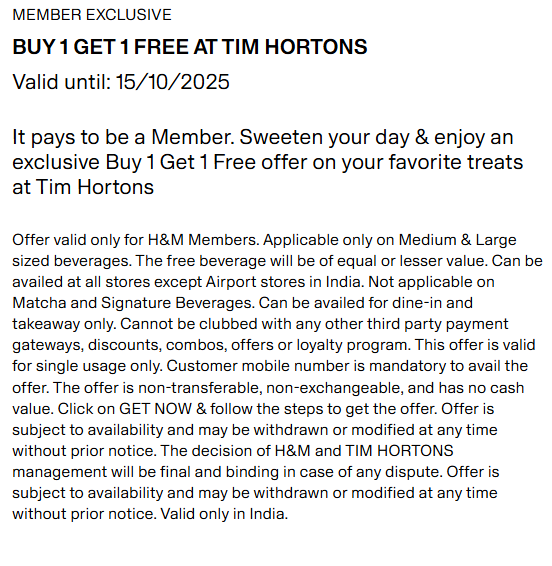 Tim Hortons Account & Rewards