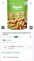 Happilo California Almonds 900g