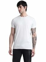 JACK & JONES Men's Solid Cotton Slim Fit T-Shirt