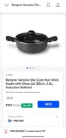 Bergner Senator Non-Stick Kadai