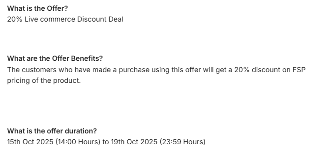 Flipkart Liveshop+ Offer Banner