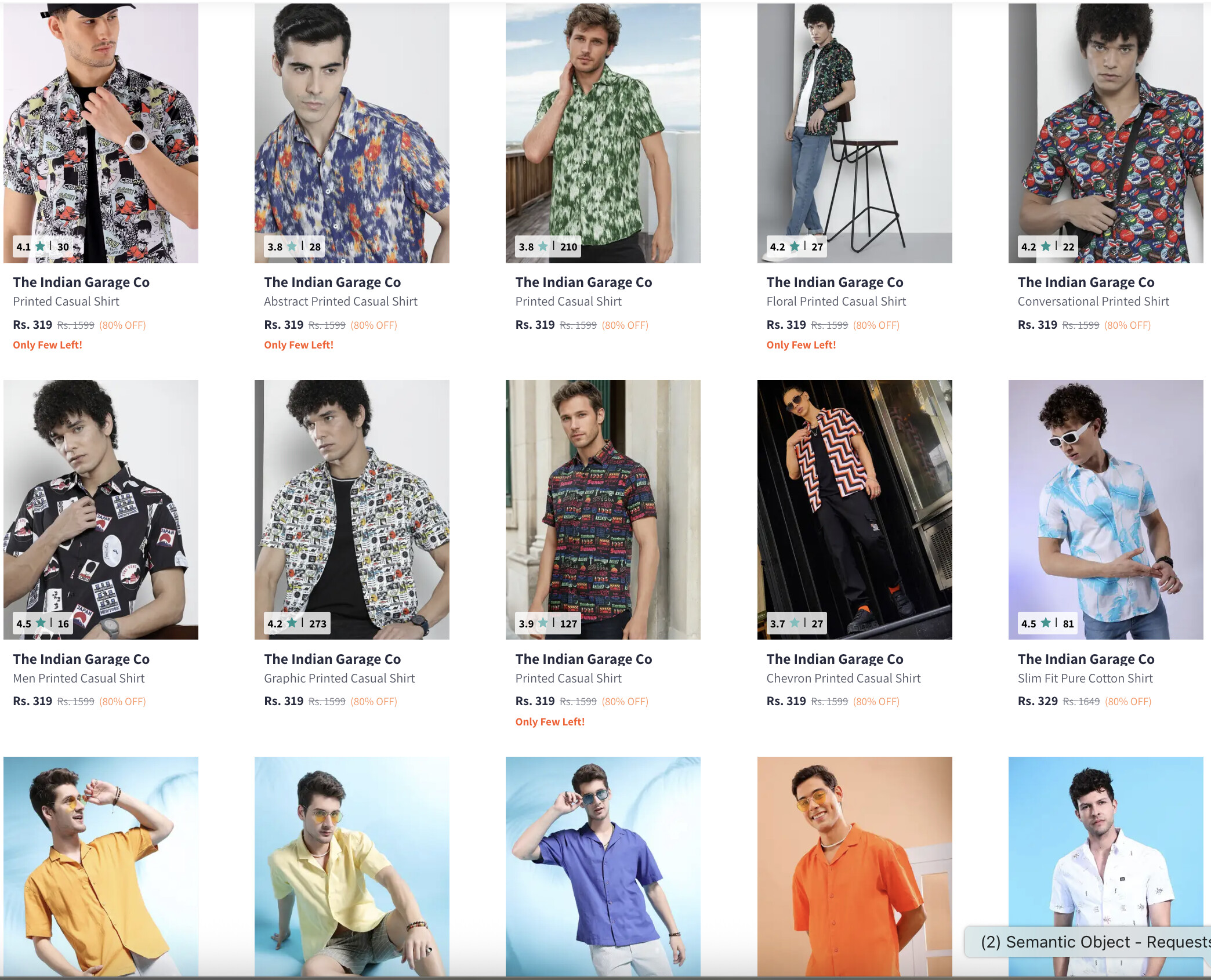 The Indian Garage Co Men's Shirts Offer