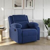 Softland Oscar Single Seater Manual Recliner in Blue