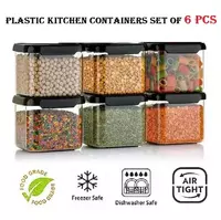 Kitchwell Square Airtight Plastic Kitchen Storage Container Set