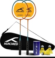 Hundred Powertek Ultra X Badminton Racket Combo