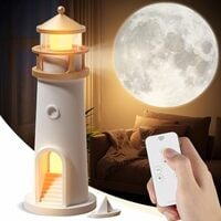 Desidiya Galaxy Moon Projector & Lighthouse Lamp