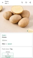 Fresho Potato 1kg Offer on Bigbasket
