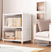 JD FRESH 2-Tier Foldable Plastic Storage Rack