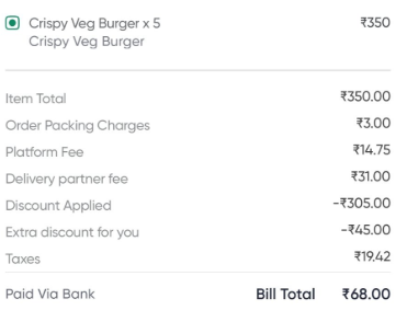 Swiggy Burger King Offer Proof