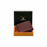 NAPA HIDE Maroon Leather Wallet for Men