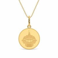 Kalyan Jewellers Ayodhya Gold Coin Pendant