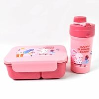 Oblivion 2-Compartment Leak-Proof Lunch Box with Bottle and Fork
