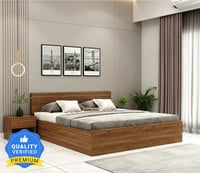 Wooden Street Harper Queen Size Platform Bed with Box Storage