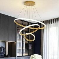 Desidiya Modern Double 3-Ring LED Pendant Light Lamp