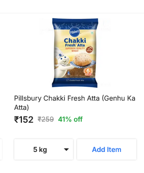 Pillsbury Chakki Fresh Atta 5kg