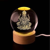 Desi Diya Crystal Ball Ganesh Lamp