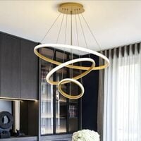 Desidiya Modern Double 3-Ring LED Pendant Light