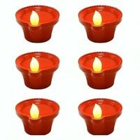 Desidiya Water Sensor Flameless Diya Lights Pack of 6