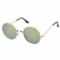 ARZONAI Hammond Round Golden-Yellow Mirrored UV400 Sunglasses