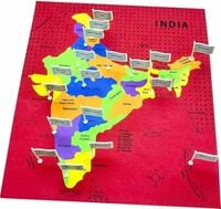 India Geography Foam Puzzle Map for Kids