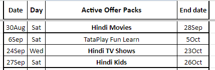Tata Play Jingalala Saturday Offer