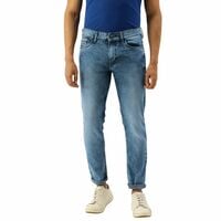 The Indian Garage Co Men's Slim Fit Stretchable Jeans Blue