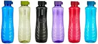 Amazon Brand Solimo 1 Litre Multicolored Water Bottles (Set of 6)