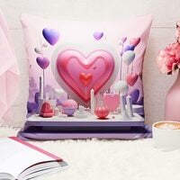 STITCHNEST Printed Jute Cushion Cover