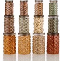 Neki 12-Piece Multicolor Plastic Storage Jar Set