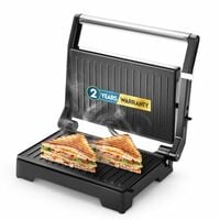 Longway Crisp Master 1000W Electric Grill & Sandwich Maker