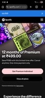 Spotify Premium Annual Membership Offer