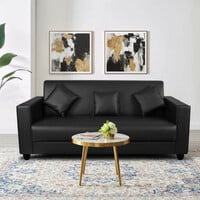 Gnanitha Leth Leatherette 3-Seater Sofa
